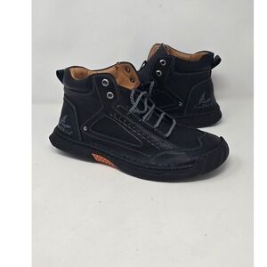 Salkin 2317 Black Leather Boots‎ Men 10 trail hiking gorpcore minimalist NWOB